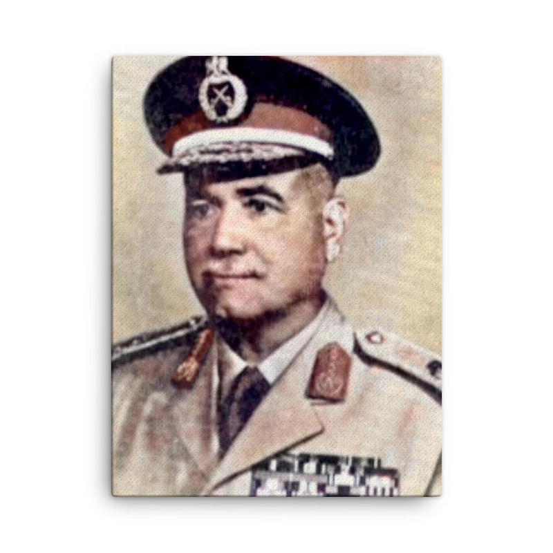 Ahmad Ismail Ali canvas print on a plain backdrop in size 18