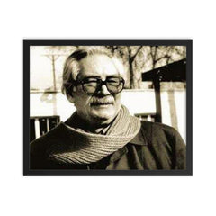 Ahmad Mahmoud framed print on a plain backdrop in size 16"x20".