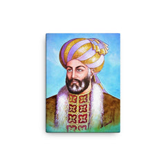 Ahmad Shah Durrani canvas print on a plain backdrop in size 12"x16".