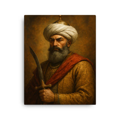 Ahmad Shah Durrani canvas print on a plain backdrop in size 16"x20".