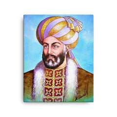 Ahmad Shah Durrani canvas print on a plain backdrop in size 16"x20".