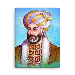 Ahmad Shah Durrani canvas print on a plain backdrop in size 18"x24".