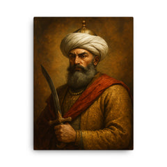 Ahmad Shah Durrani canvas print on a plain backdrop in size 18"x24".