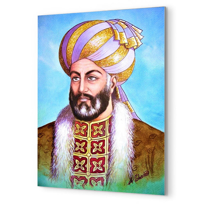 Ahmad Shah Durrani metal print mockup