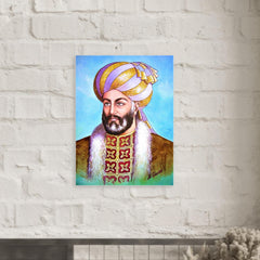 Ahmad Shah Durrani metal print mockup