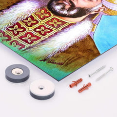 Ahmad Shah Durrani metal print mockup