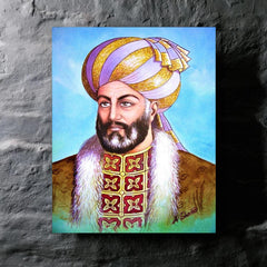 Ahmad Shah Durrani metal print mockup