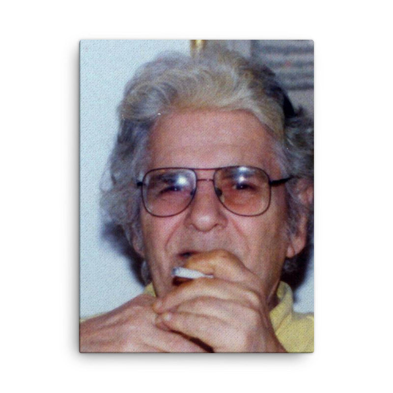 Ahmad Shamlou canvas print on a plain backdrop in size 18