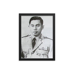 Ahmad Yani framed print on a plain backdrop in size 12"x16".