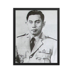 Ahmad Yani framed print on a plain backdrop in size 16"x20".