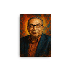 Ahmed Khaled Tawfik canvas print on a plain backdrop in size 12"x16".