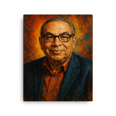 Ahmed Khaled Tawfik canvas print on a plain backdrop in size 16"x20".