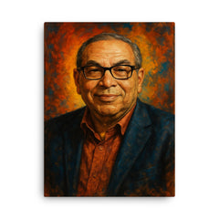 Ahmed Khaled Tawfik canvas print on a plain backdrop in size 18"x24".