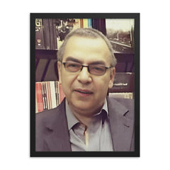 Ahmed Khaled Tawfik framed print on a plain backdrop in size 18"x24".