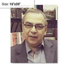Ahmed Khaled Tawfik metal print on a plain backdrop in size 16"x20".