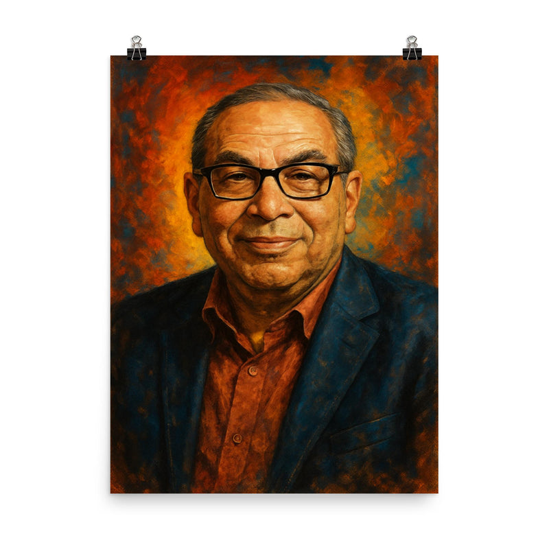 Ahmed Khaled Tawfik poster on a plain backdrop in size 8