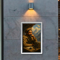 Ahmed Shah Massoud in mountain command post poster 2