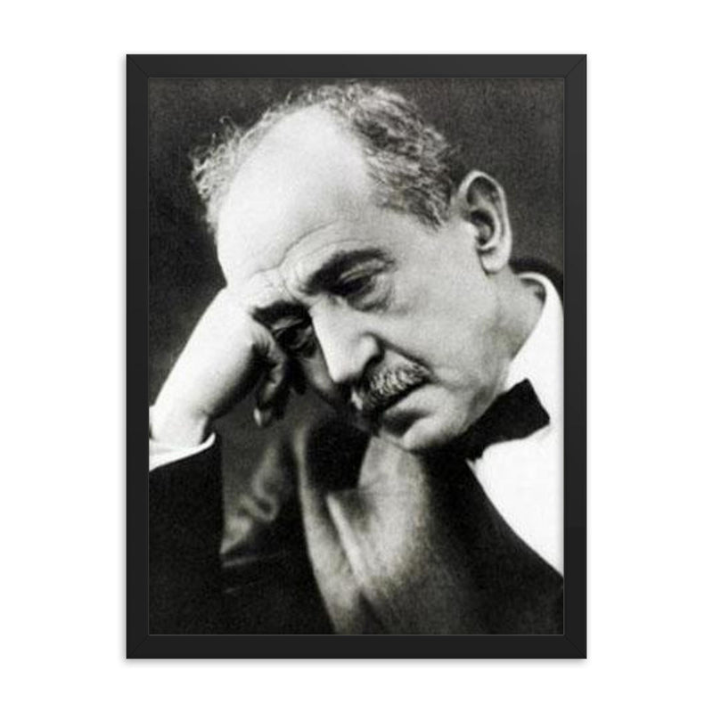 Ahmed Shawqi framed print on a plain backdrop in size 18