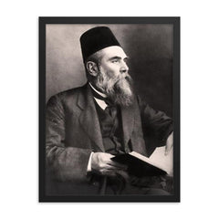 Ahmet Mithat framed print on a plain backdrop in size 18"x24".