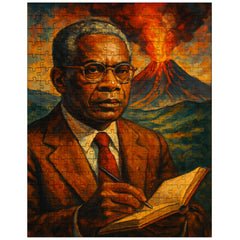 Aime Cesaire volcanic notebook portrait jigsaw puzzle