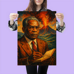Aime Cesaire volcanic notebook portrait poster 3