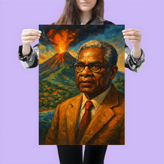 Aimé Césaire volcanic Martinique portrait poster 3