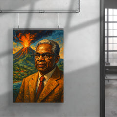 Aimé Césaire volcanic Martinique portrait poster 4