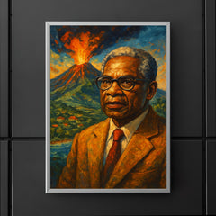Aimé Césaire volcanic Martinique portrait poster 5
