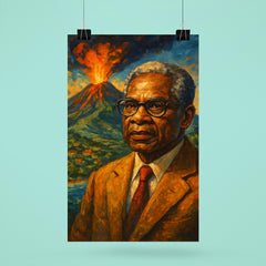Aimé Césaire volcanic Martinique portrait poster 6