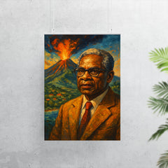 Aimé Césaire volcanic Martinique portrait poster 7