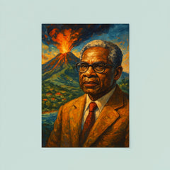 Aimé Césaire volcanic Martinique portrait poster 8