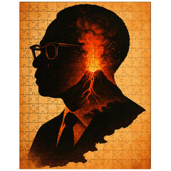 Aimé Césaire volcanic Martinique silhouette portrait jigsaw puzzle