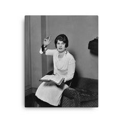 Aimee Semple McPherson canvas print on a plain backdrop in size 16"x20".
