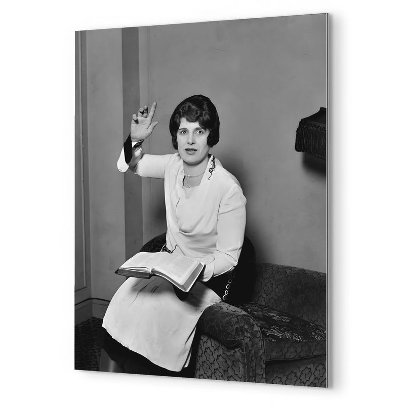 Aimee Semple McPherson metal print mockup