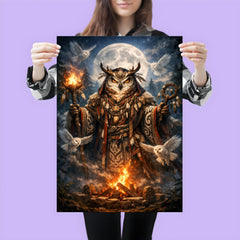 Ainu owl spirit with ceremonial robe poster 3