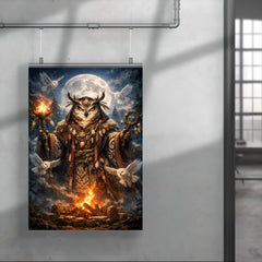 Ainu owl spirit with ceremonial robe poster 4