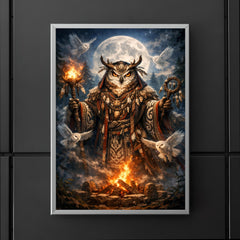 Ainu owl spirit with ceremonial robe poster 5