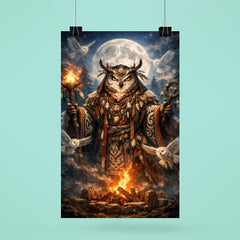 Ainu owl spirit with ceremonial robe poster 6