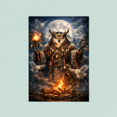 Ainu owl spirit with ceremonial robe poster 8