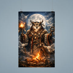 Ainu owl spirit with ceremonial robe poster 9