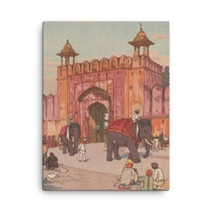 Ajmer Gate Jaipur by Hiroshi Yoshida canvas print on a plain backdrop in size 18"x24".