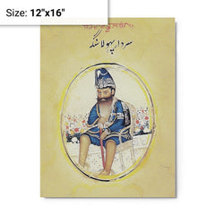 Akali Phula Singh metal print on a plain backdrop in size 12"x16".