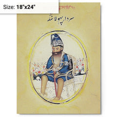 Akali Phula Singh metal print on a plain backdrop in size 18"x24".