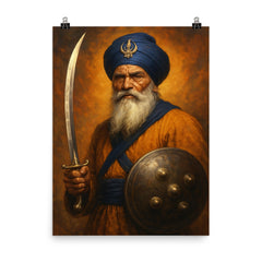 Akali Phula Singh poster on a plain backdrop in size 8"x10".