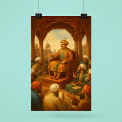 Akbar debating scholars in Fatehpur Sikri poster 6
