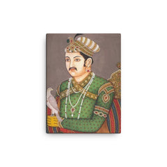 Akbar the Great canvas print on a plain backdrop in size 12"x16".