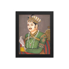 Akbar the Great framed print on a plain backdrop in size 8"x10".