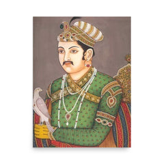 Akbar the Great poster on a plain backdrop in size 18"x24".