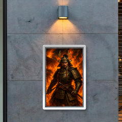 Akechi Mitsuhide at Honnō ji flames poster 2