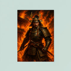 Akechi Mitsuhide at Honnō ji flames poster 8